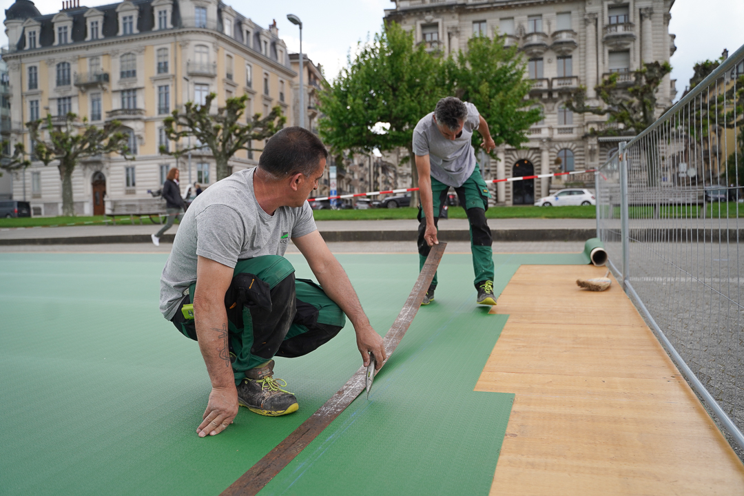 Jacquet SA - Ville de Genève - Feu Ô Lac - Réalisation d'un mini tennis
