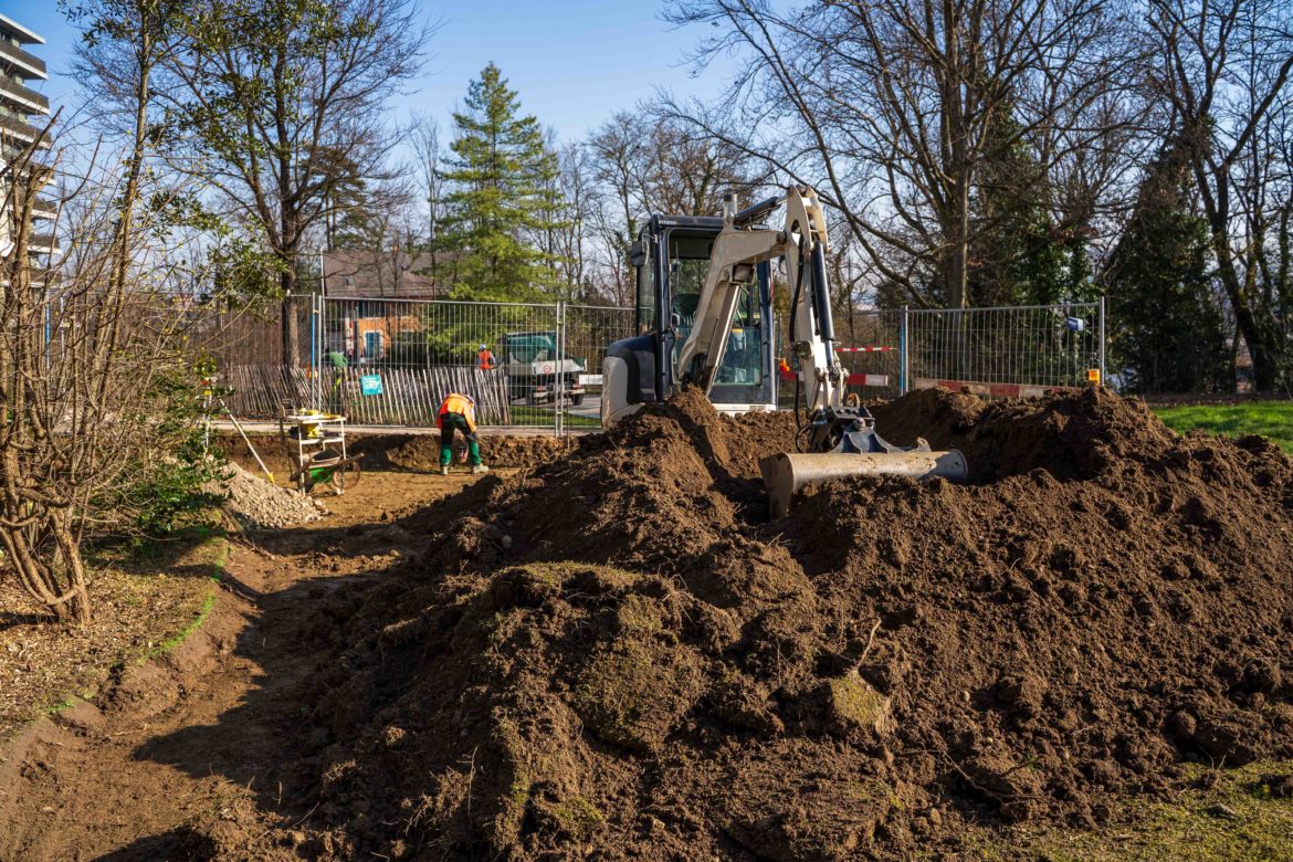 Chantier place de jeux - Surville Petit Lancy